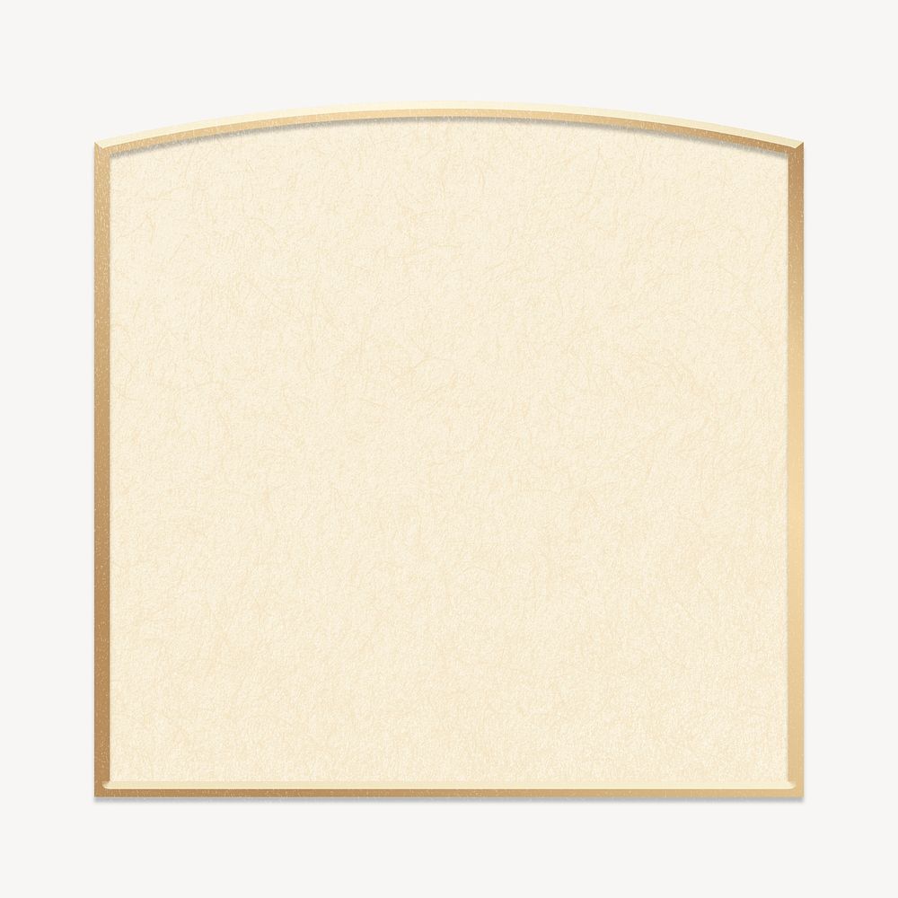 Aesthetic rectangle cream frame psd