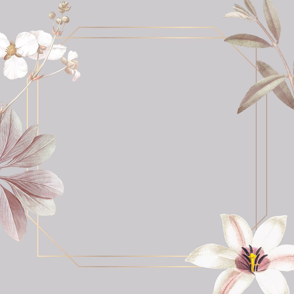 Elegant gray flower background design