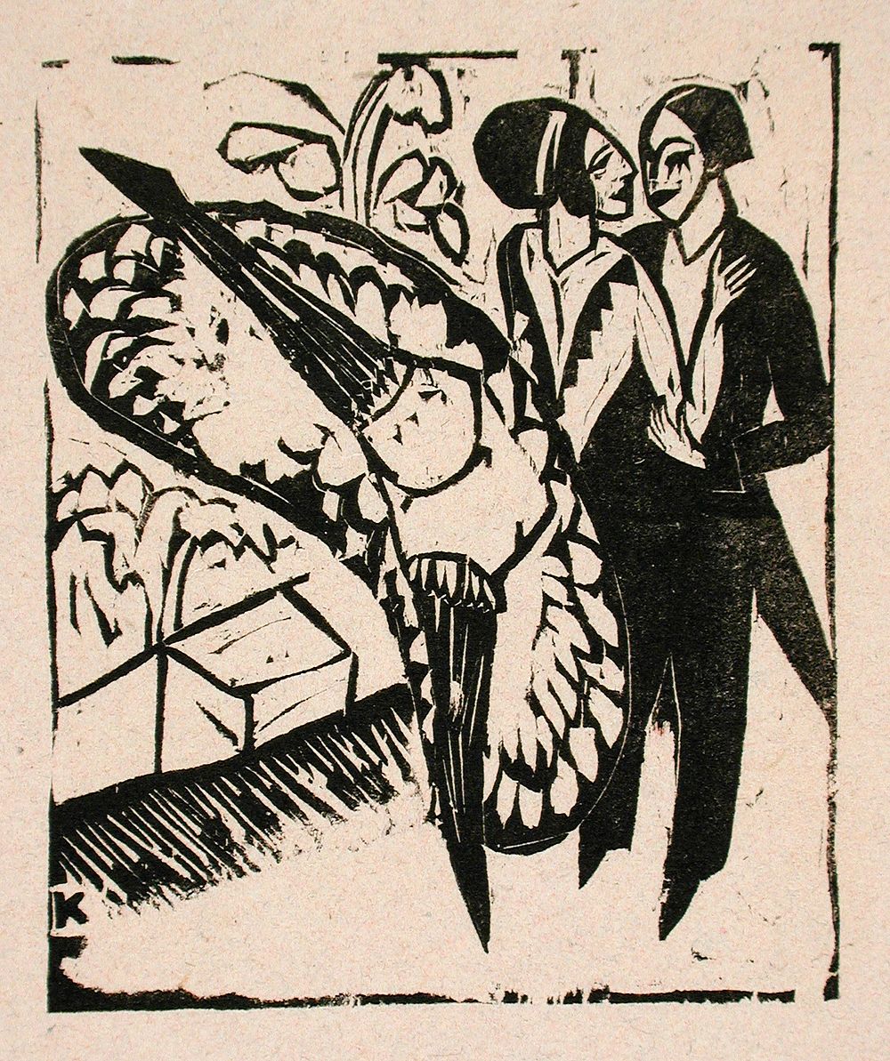 Fling dance by Ernst Ludwig Kirchner