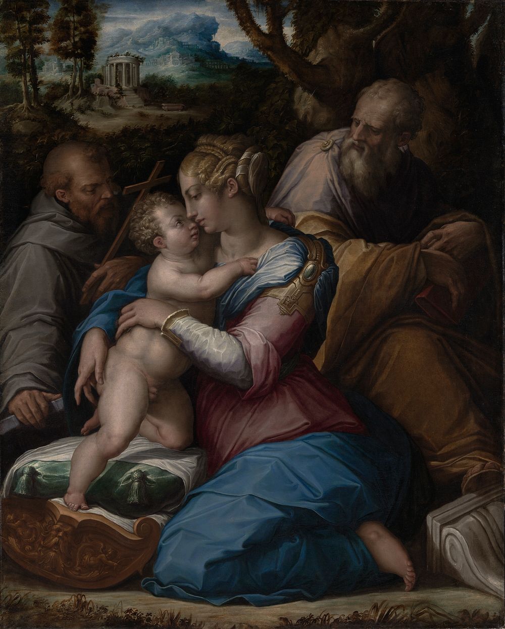 Holy Family with Saint Francis by Giorgio Vasari