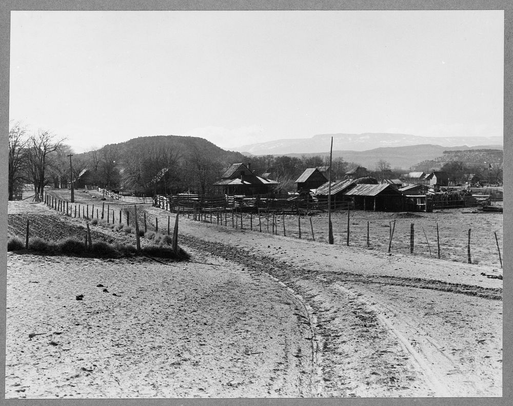 Mormon farm village. Escalante, Utah. Sourced from the Library of Congress.