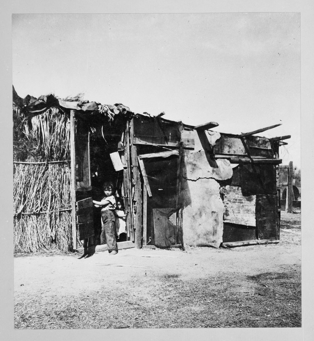 Date picker's home. Coachella Valley, California. Sourced from the Library of Congress.