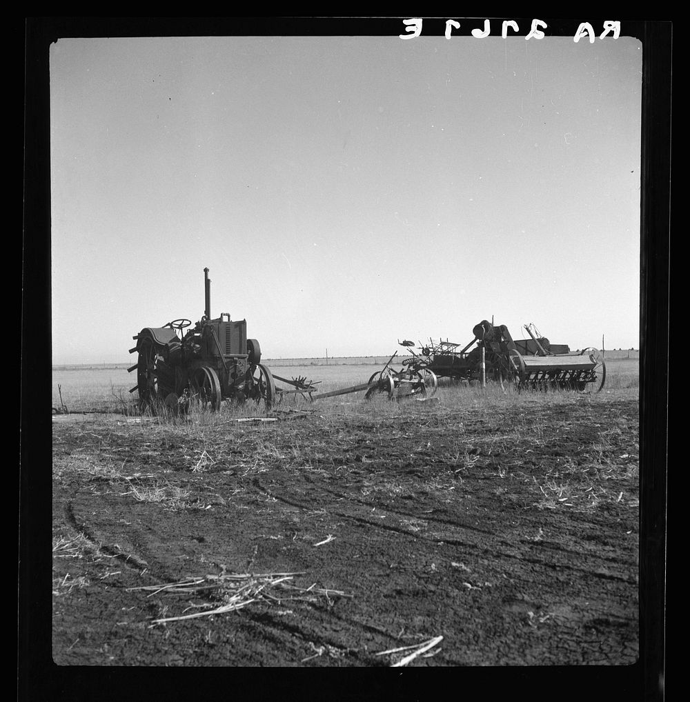 Discouraged farmers have been leaving this area over a period of years, leaving their heavy equipment in the fields. Mills…