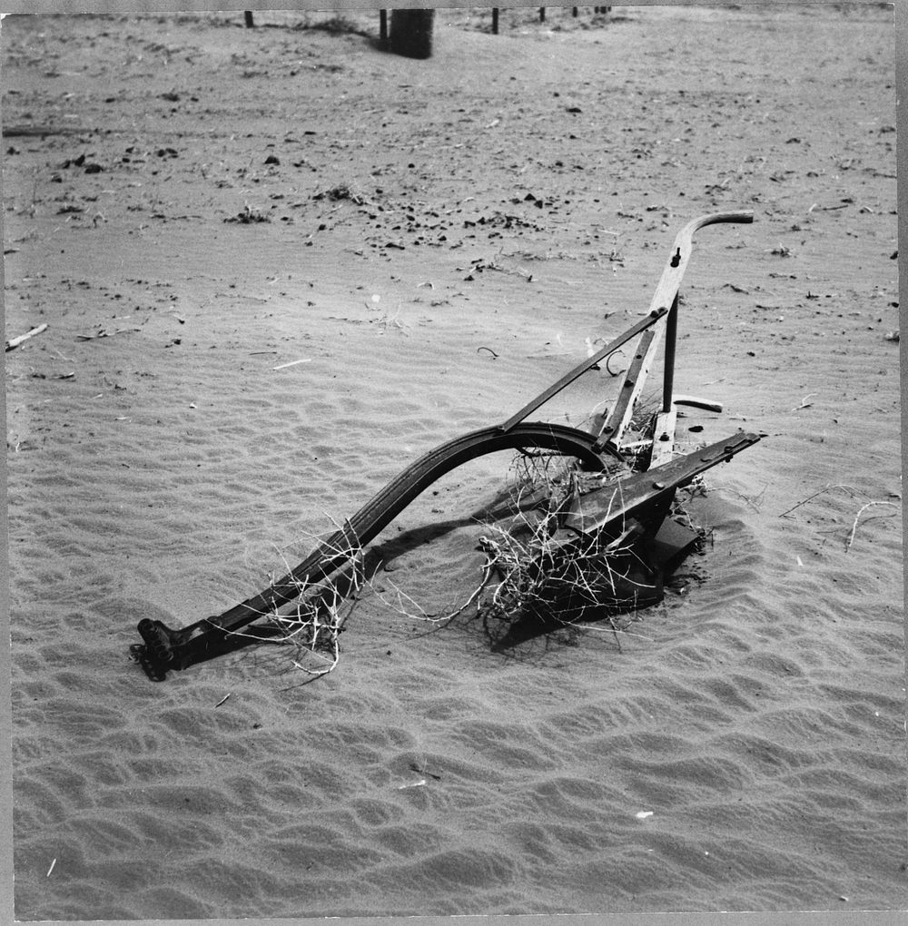 The plow that broke the plains; look at it now. Oklahoma. Sourced from the Library of Congress.