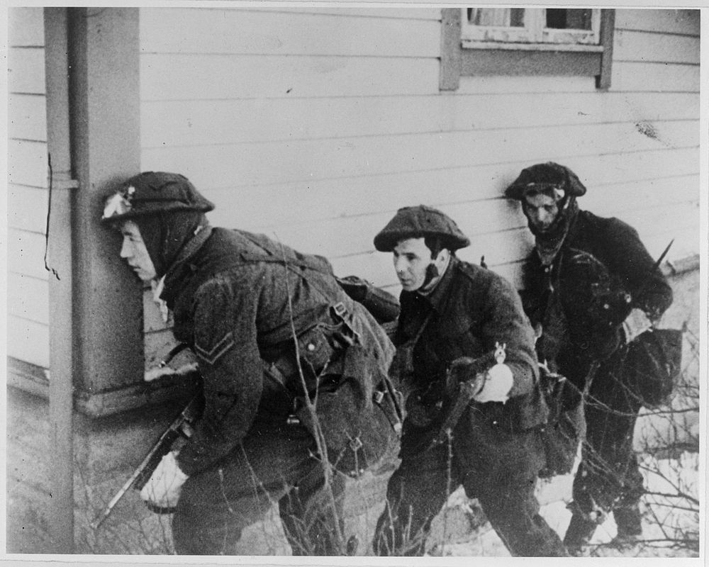 [Untitled photo shows: British commando soldiers during the raid on Vaagso, 27 December 1941]. Sourced from the Library of…