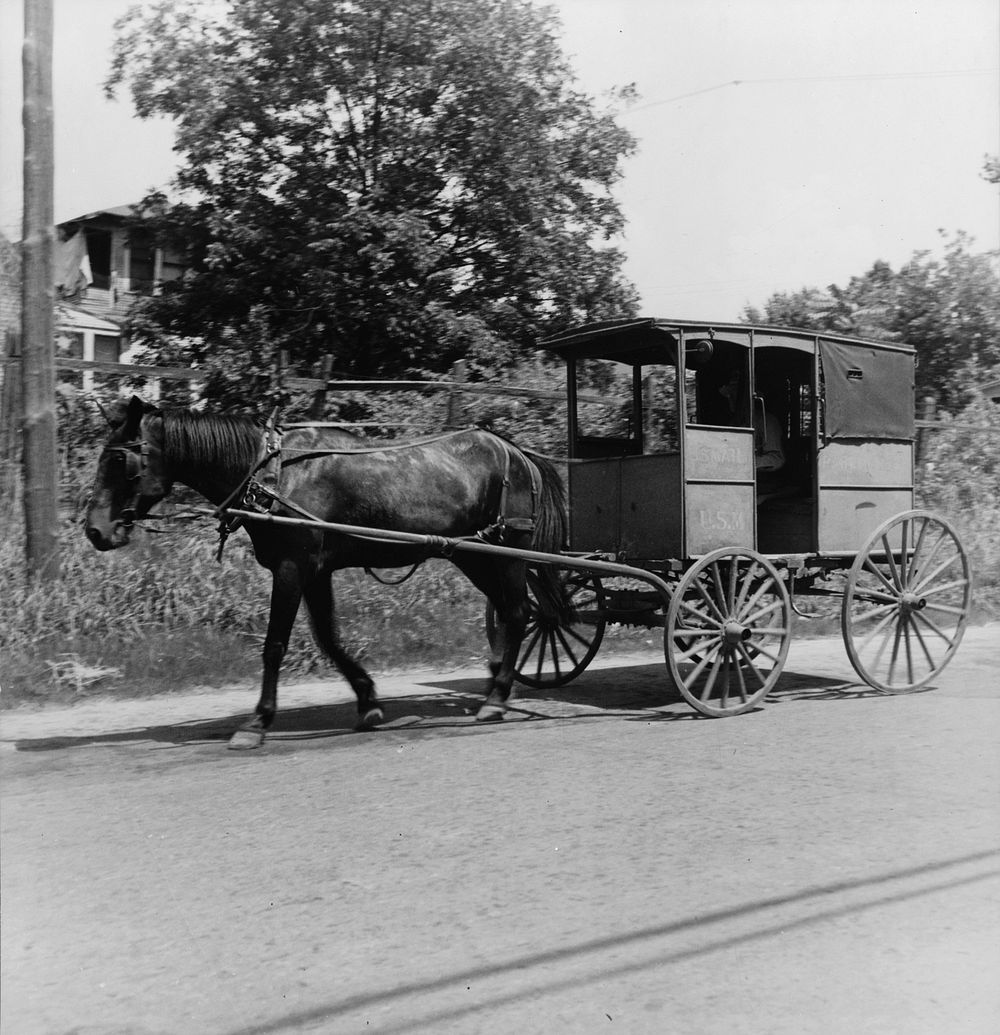 Mail wagon. Marshall, Texas. Sourced from the Library of Congress.