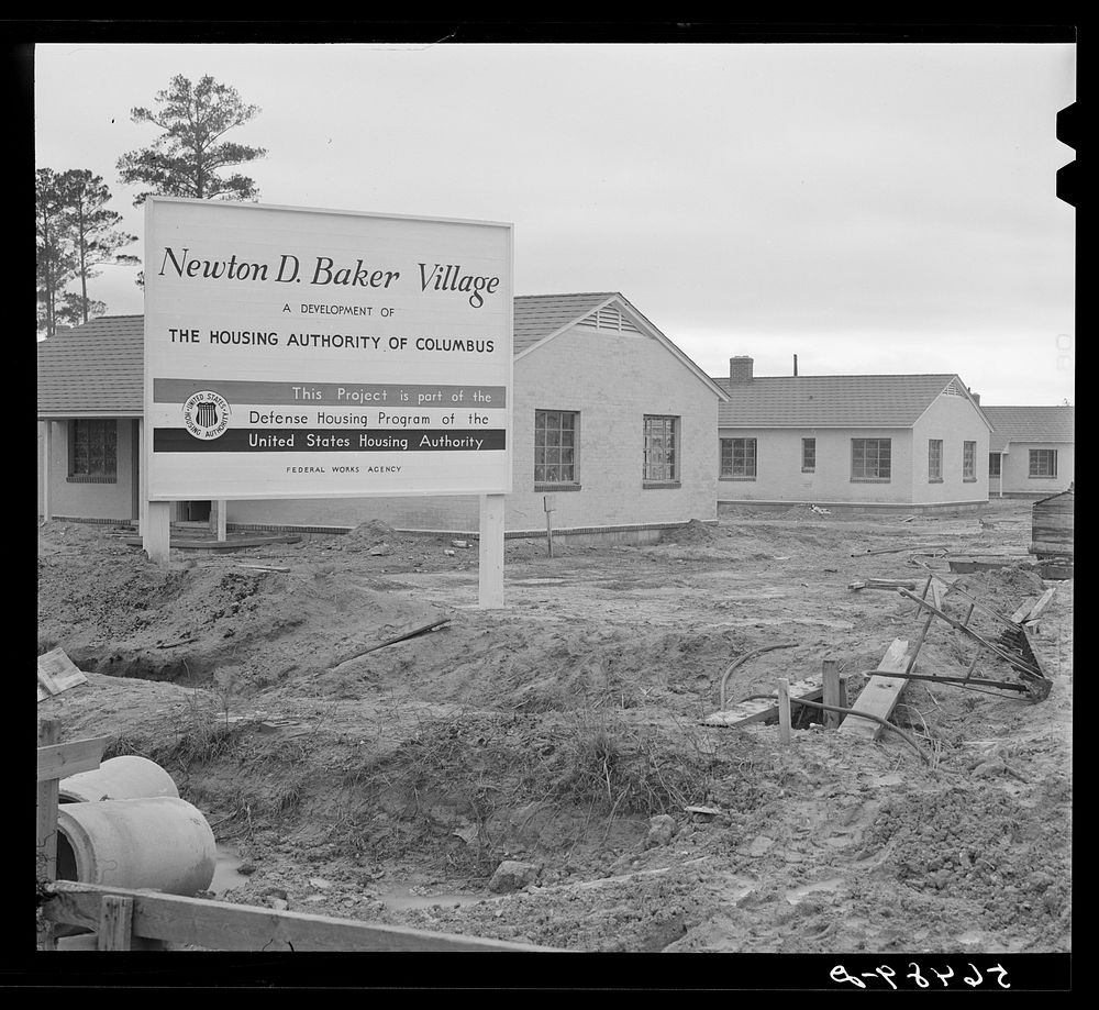 Newton D. Baker Village, a new defense housing project under the housing authority of Columbus, Georgia. Near Fort Benning.…
