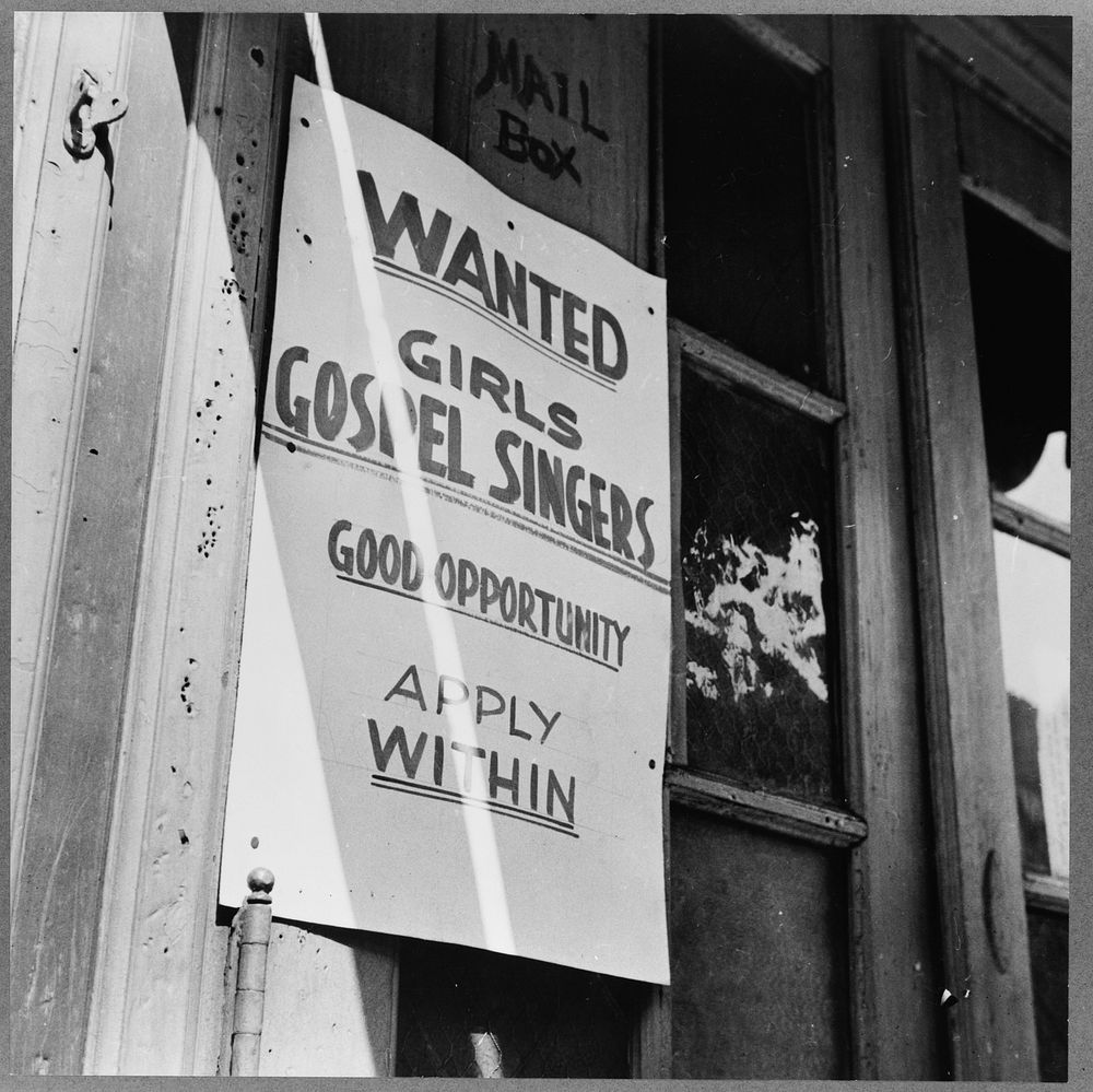 New York, New York. A sign in the Harlem section. Sourced from the Library of Congress.