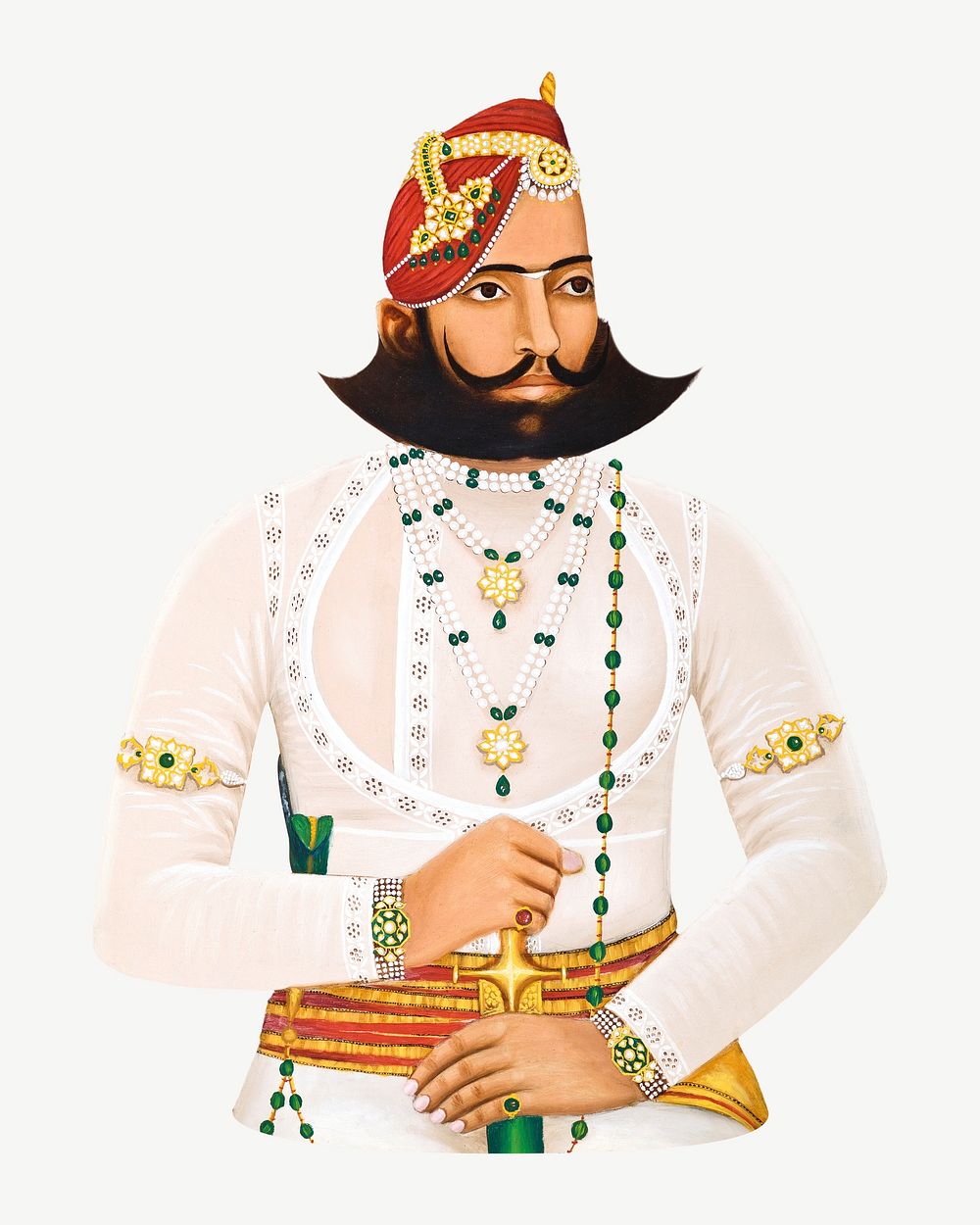 Kunwar Sabal Singh, vintage man illustration psd. Remixed by rawpixel.