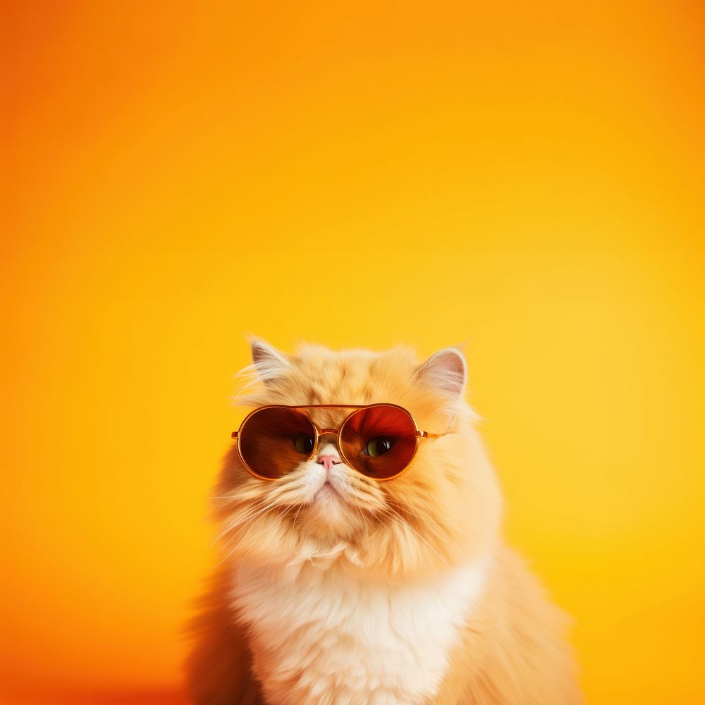 Sunglasses mammal animal kitten. 