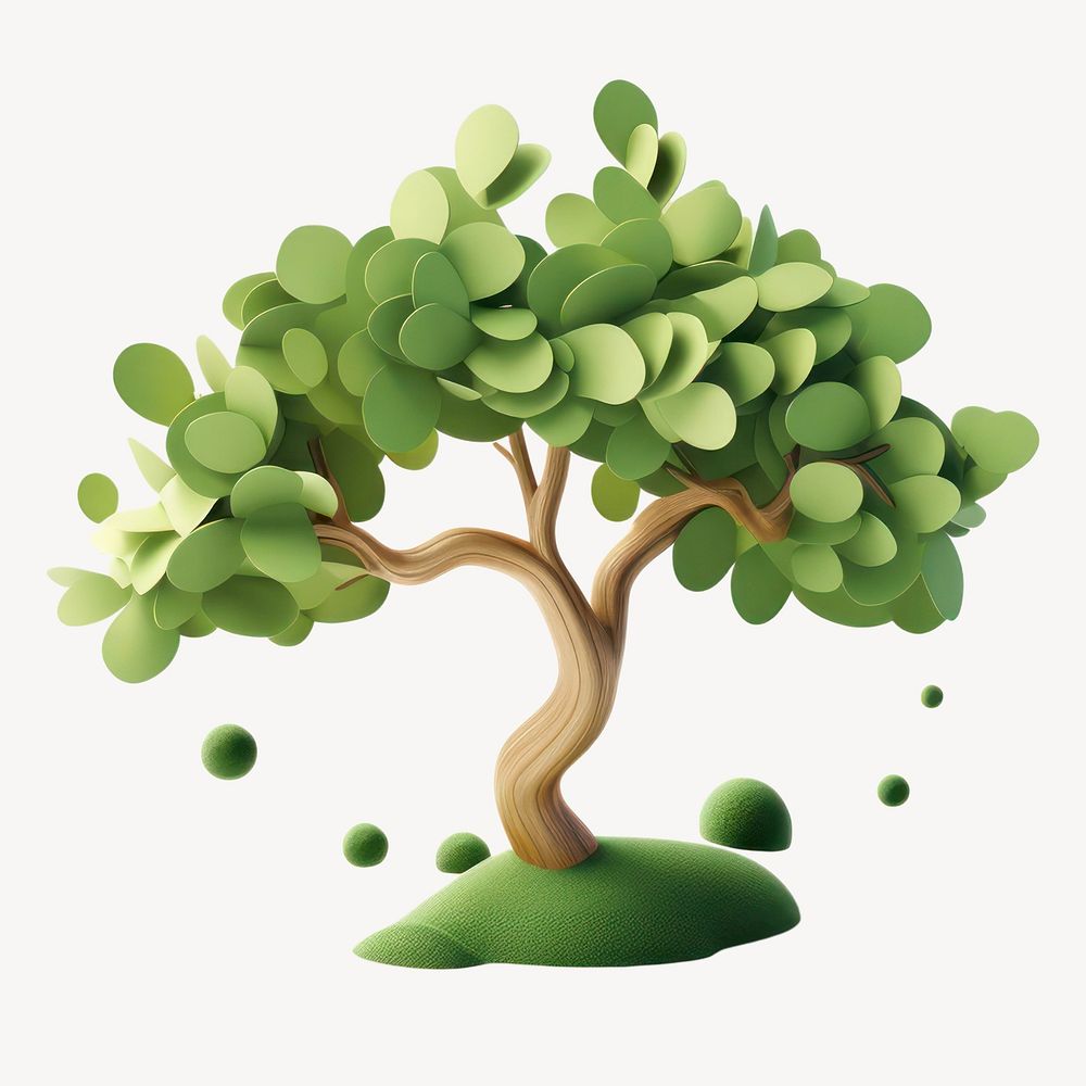 Green tree plant broccoli. AI generated Image by rawpixel.