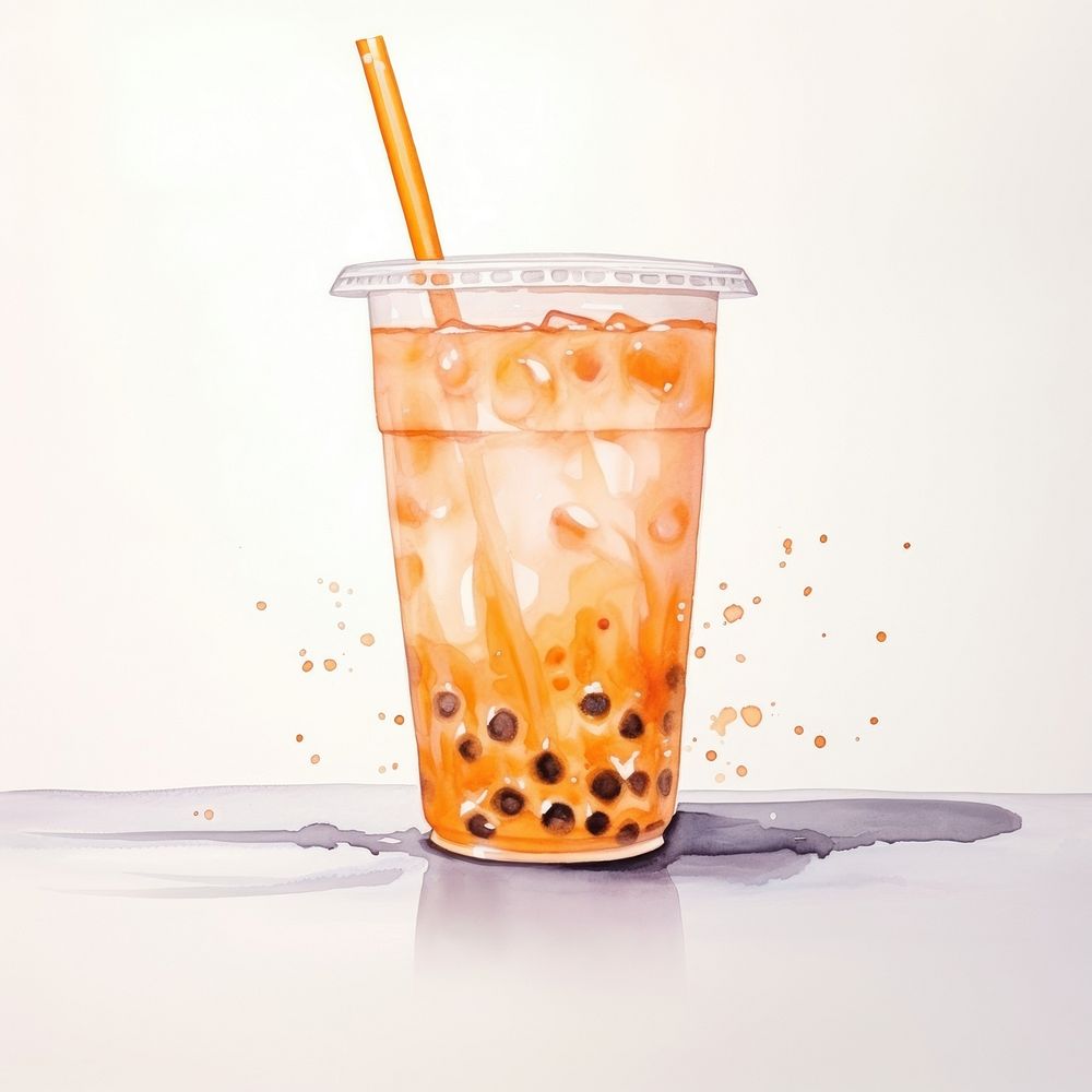 Drink refreshment bubble tea milkshake. AI generated Image by rawpixel.