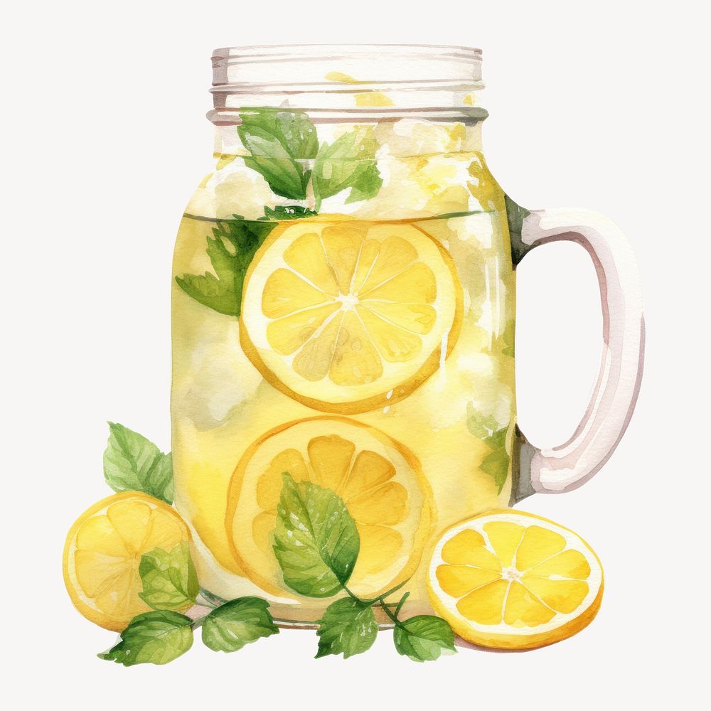 Lemonade drink food fruit. AI generated Image by rawpixel.