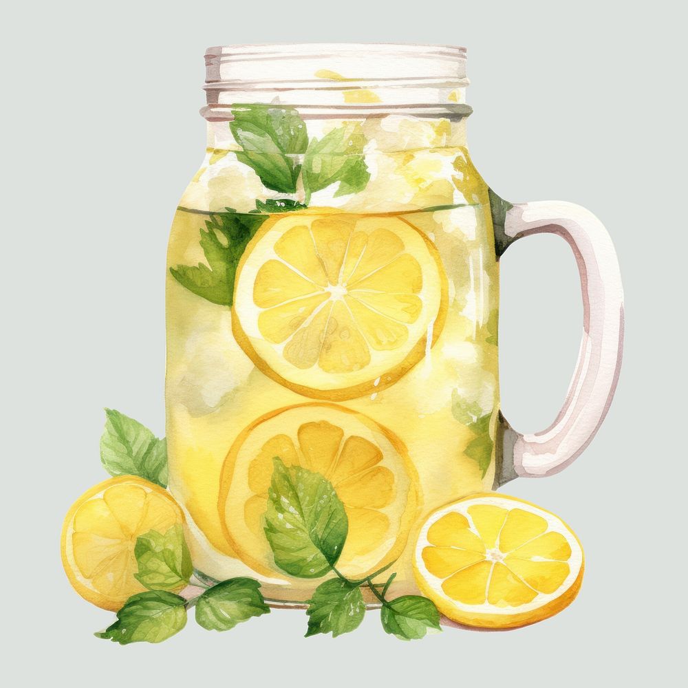 Lemonade drink food fruit. AI generated Image by rawpixel.