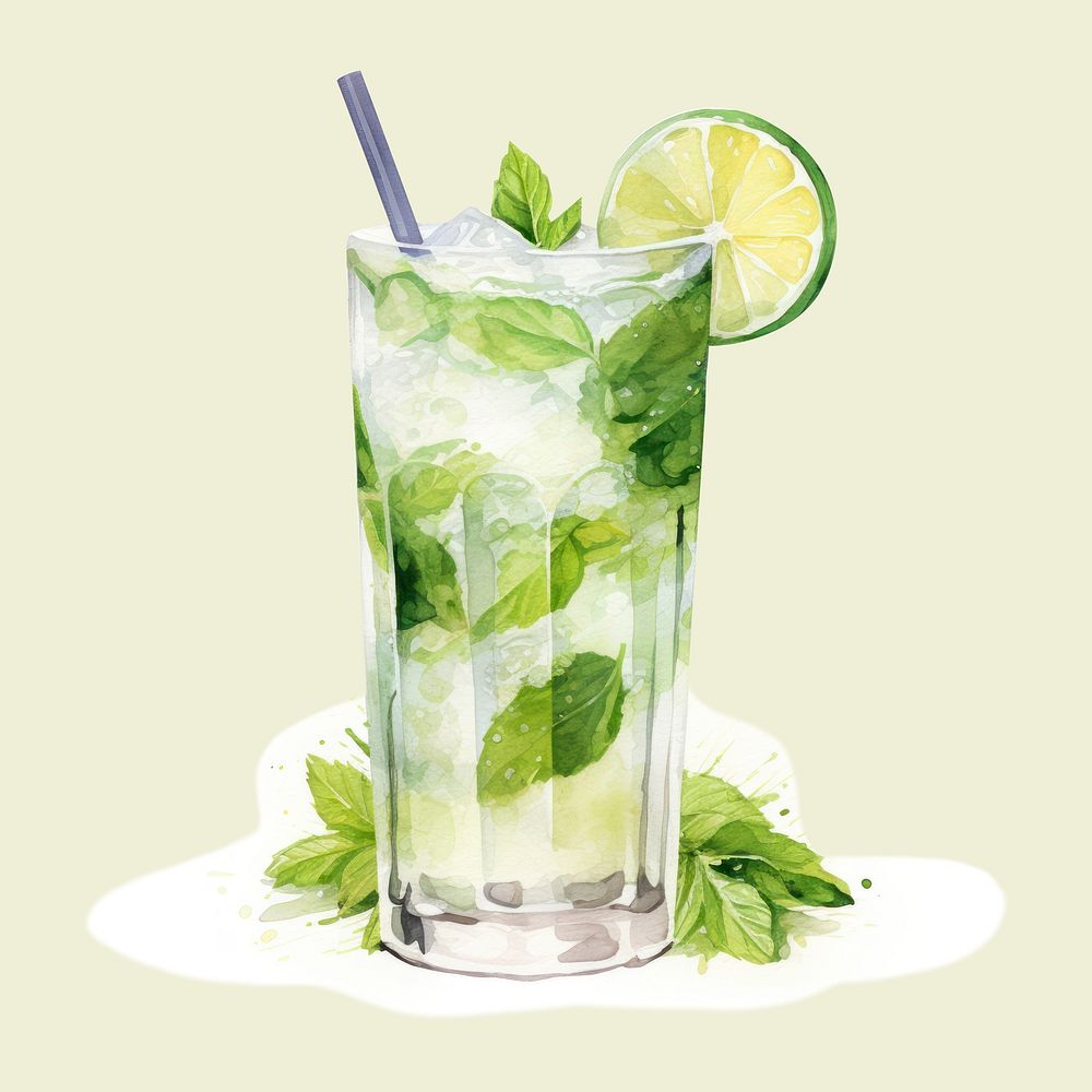 Mojito drink food cocktail. AI generated Image by rawpixel.