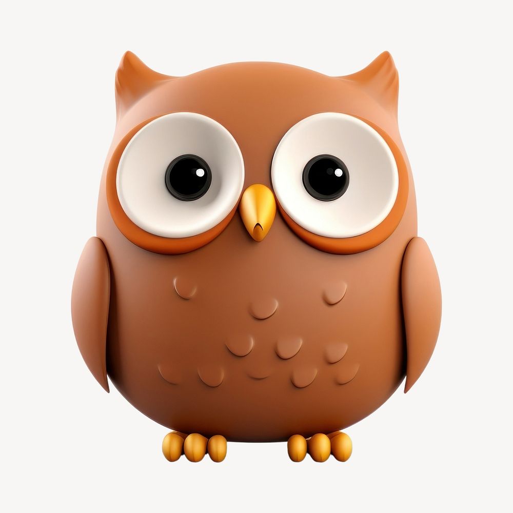 Animal owl toy anthropomorphic. AI generated Image by rawpixel.