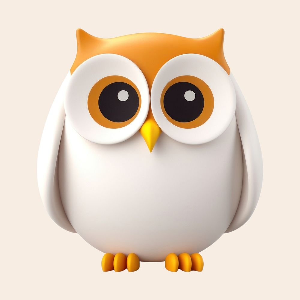 Animal white bird owl. AI generated Image by rawpixel.