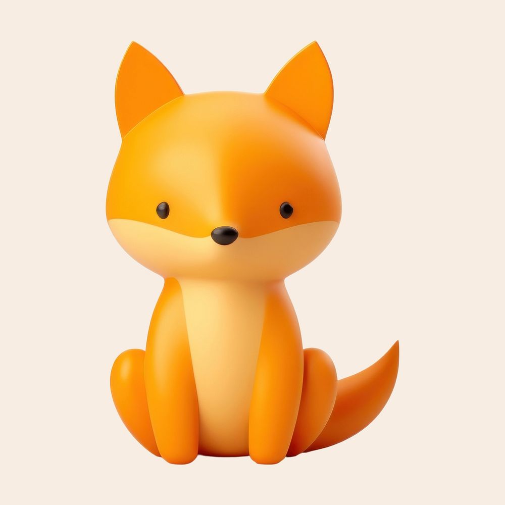 Toy animal plush fox. AI generated Image by rawpixel.