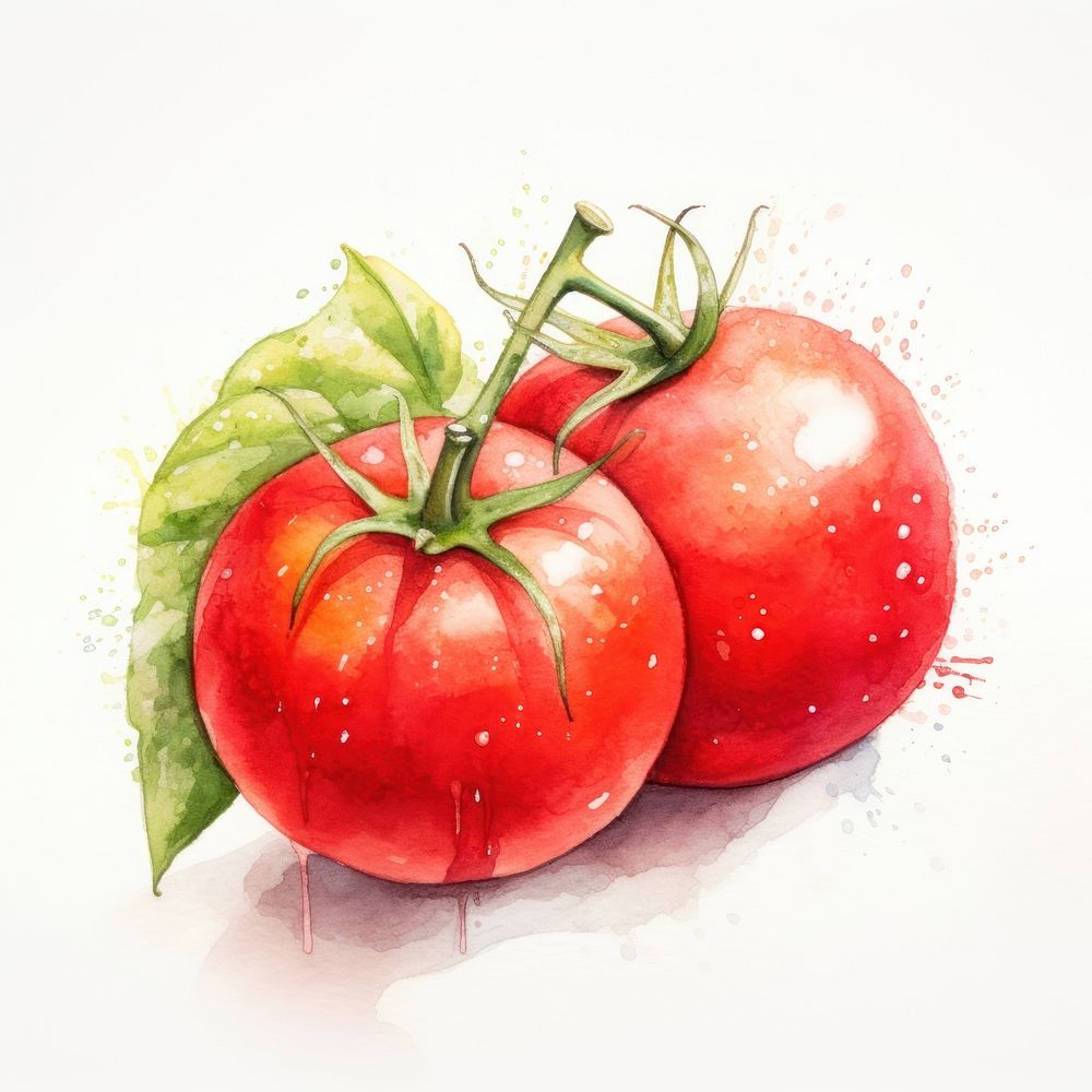 Tomato vegetable drawing fruit. 