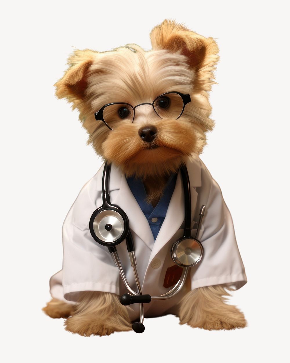 Doctor stethoscope mammal animal. AI generated Image by rawpixel.