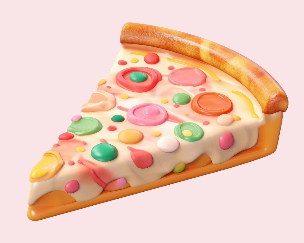 Pizza dessert slice food. AI generated Image by rawpixel.