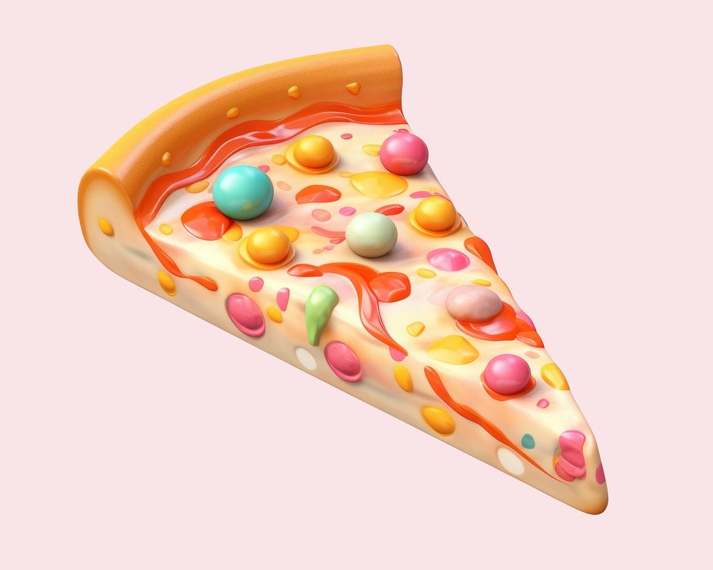 Pizza slice food confectionery. AI generated Image by rawpixel.