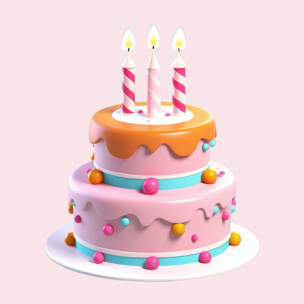 Cake birthday dessert food. AI generated Image by rawpixel.