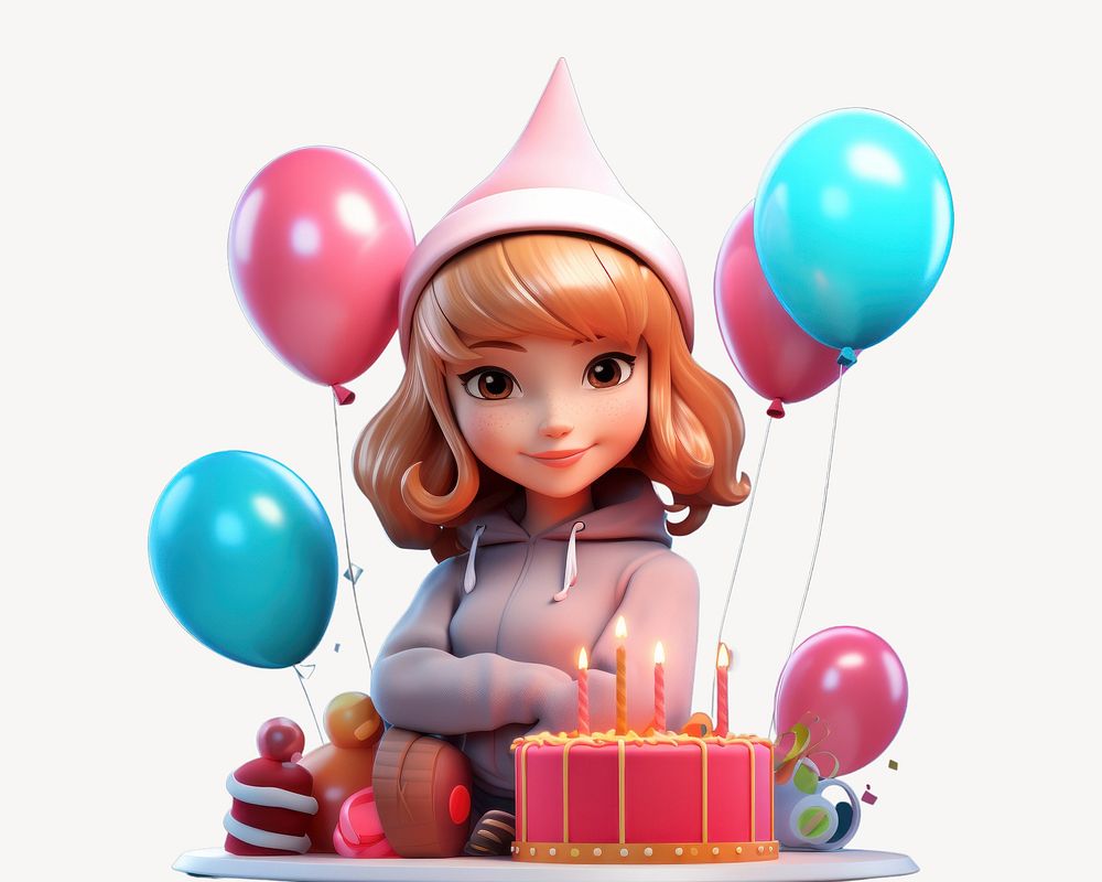 Birthday balloon dessert party. AI generated Image by rawpixel.