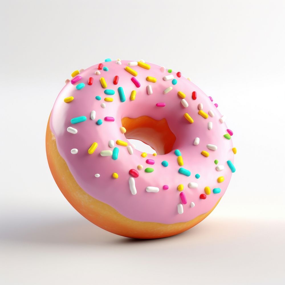 Donut sprinkles dessert food. AI generated Image by rawpixel.