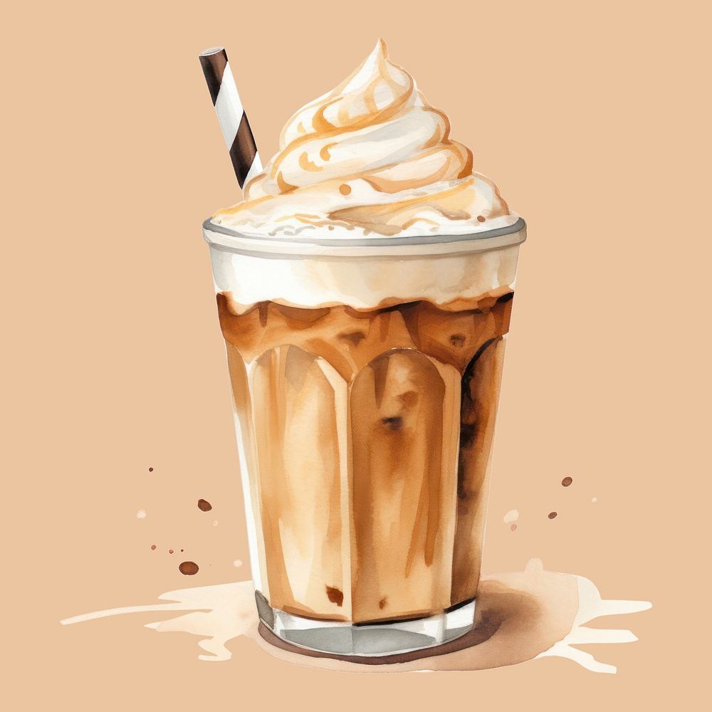 Drink dessert coffee cream. AI generated Image by rawpixel.