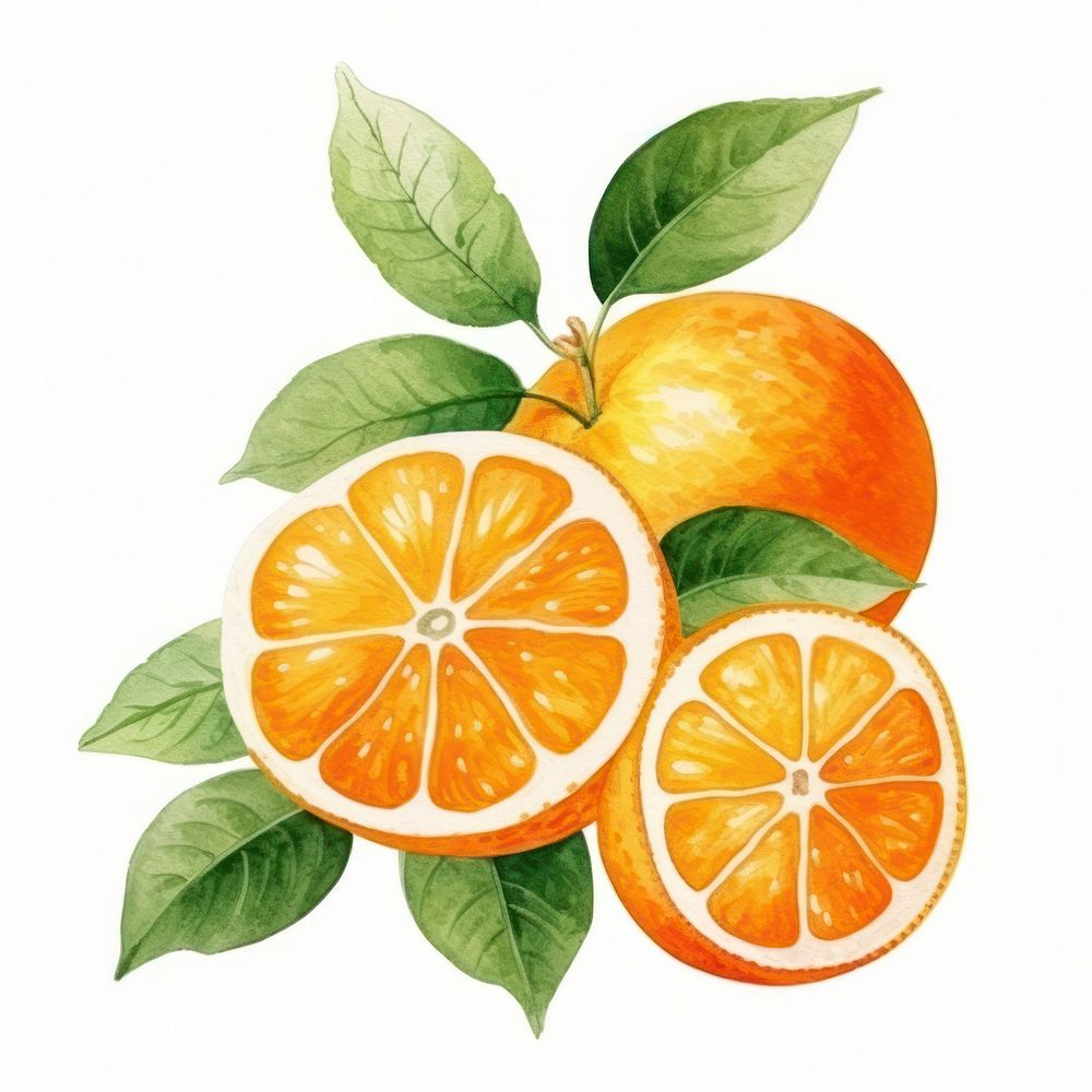 Fruit grapefruit orange slice. AI generated Image by rawpixel.