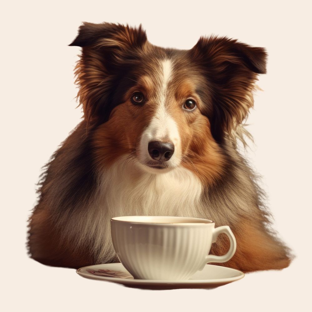 Coffee cup mammal animal. AI generated Image by rawpixel.