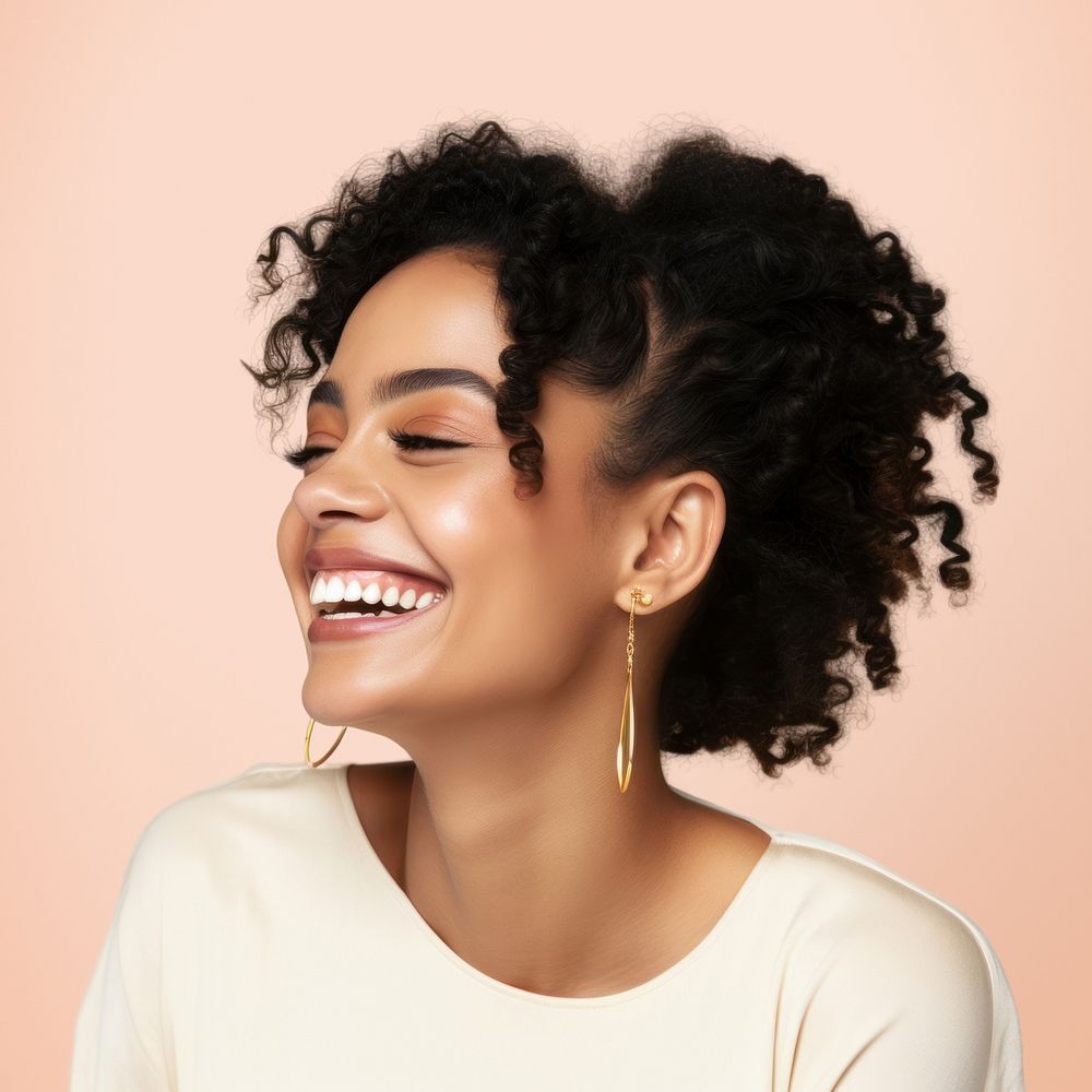 Smile laughing adult woman. AI generated Image by rawpixel.