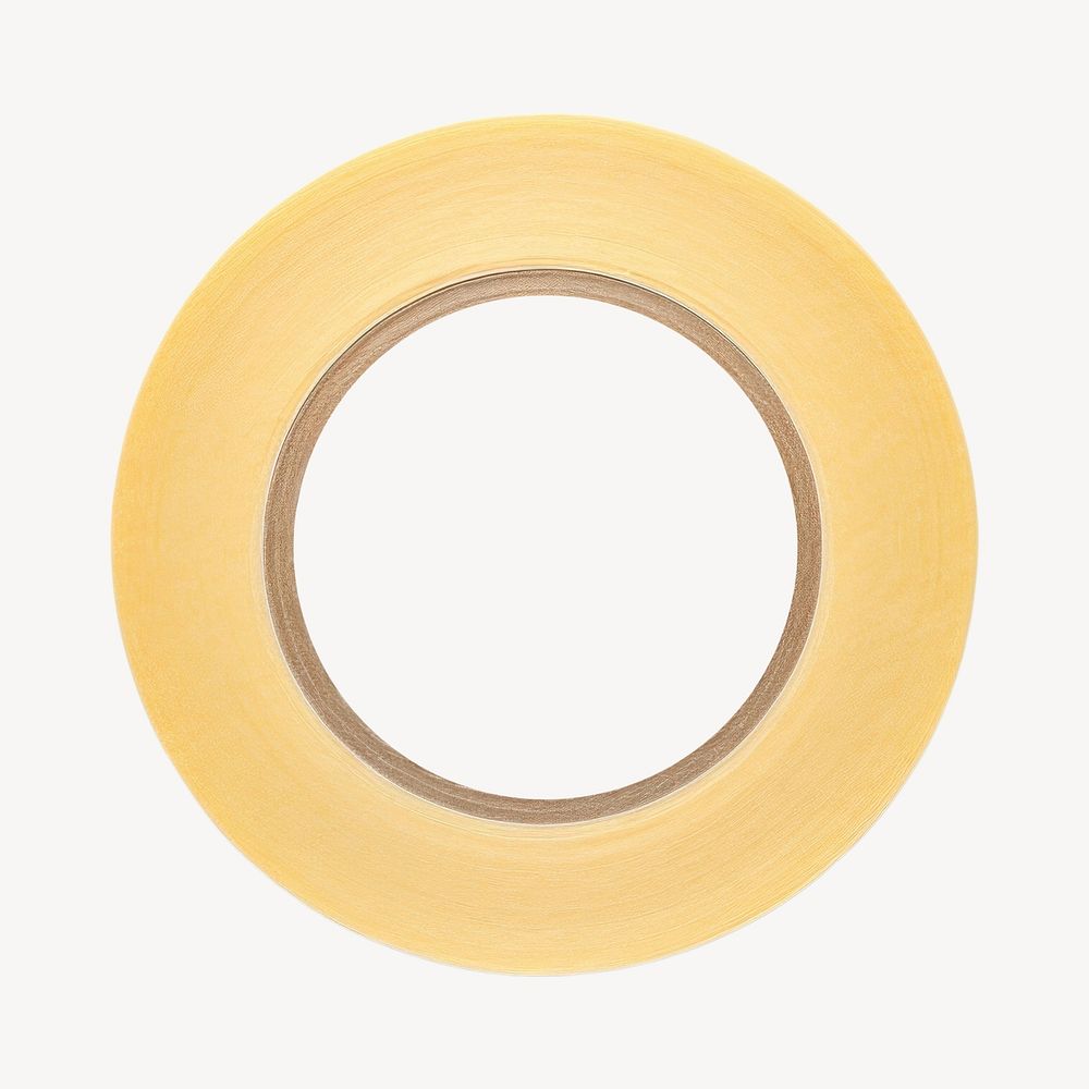 Tape white background circle yellow. AI generated Image by rawpixel.
