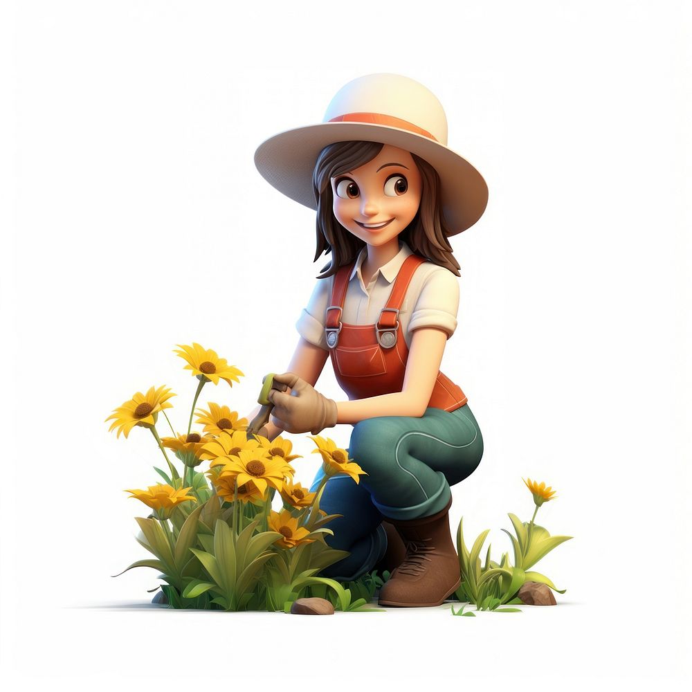Flower outdoors gardener nature. AI generated Image by rawpixel.