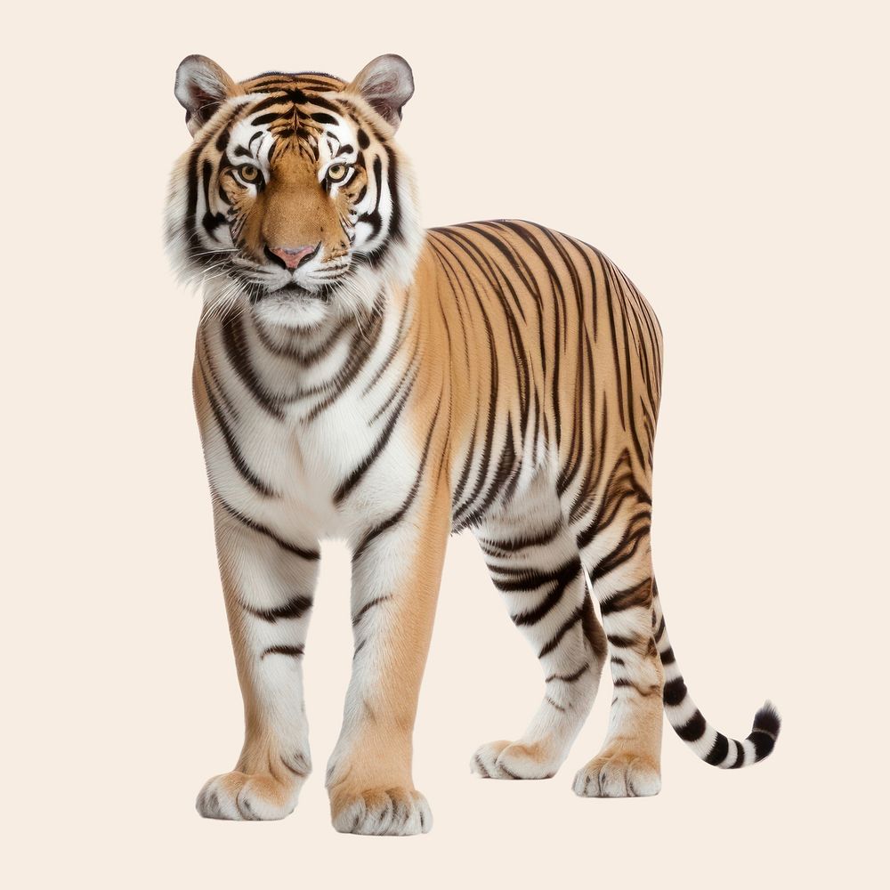 Tiger wildlife standing animal. AI generated Image by rawpixel.