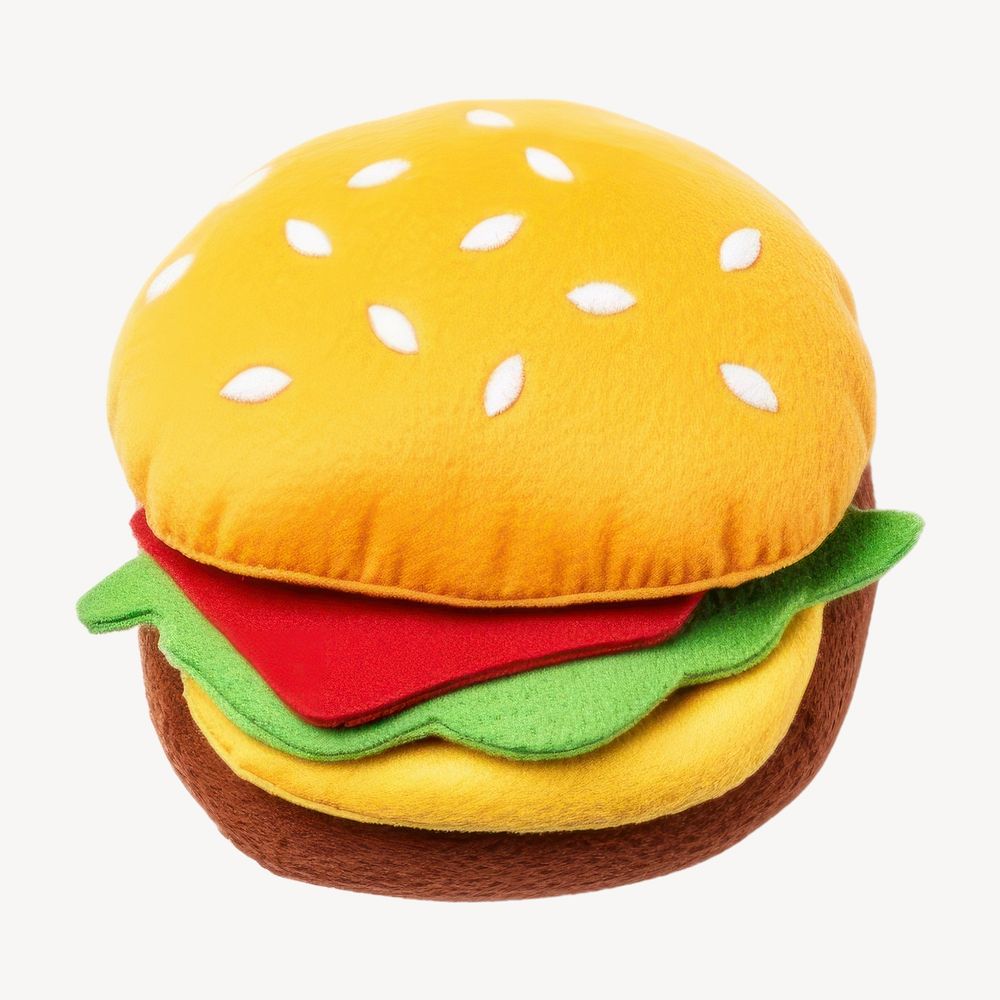 Hamburger food white background vegetable. AI generated Image by rawpixel.