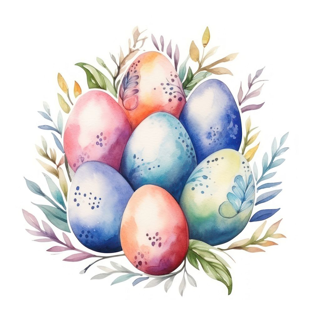 Egg easter plant white background. AI generated Image by rawpixel.