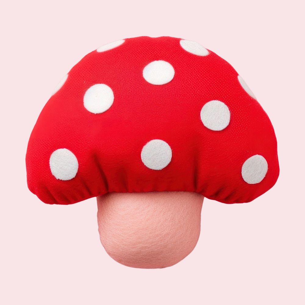 Mushroom toy pattern agaric. AI generated Image by rawpixel.