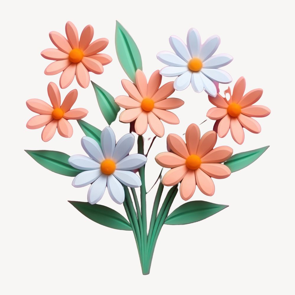 Flower asteraceae graphics pattern. AI generated Image by rawpixel.
