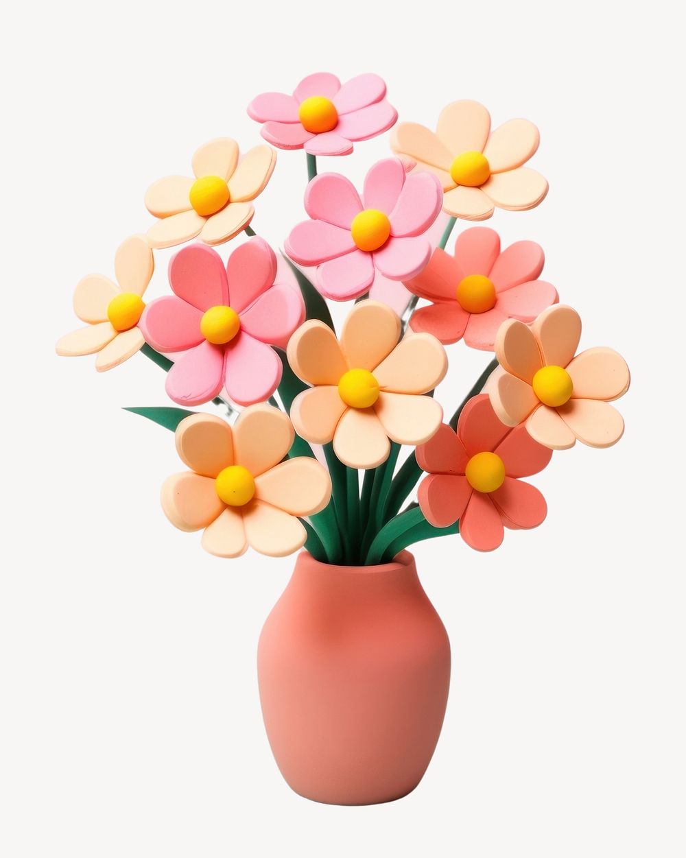 Flower graphics blossom pottery. AI generated Image by rawpixel.