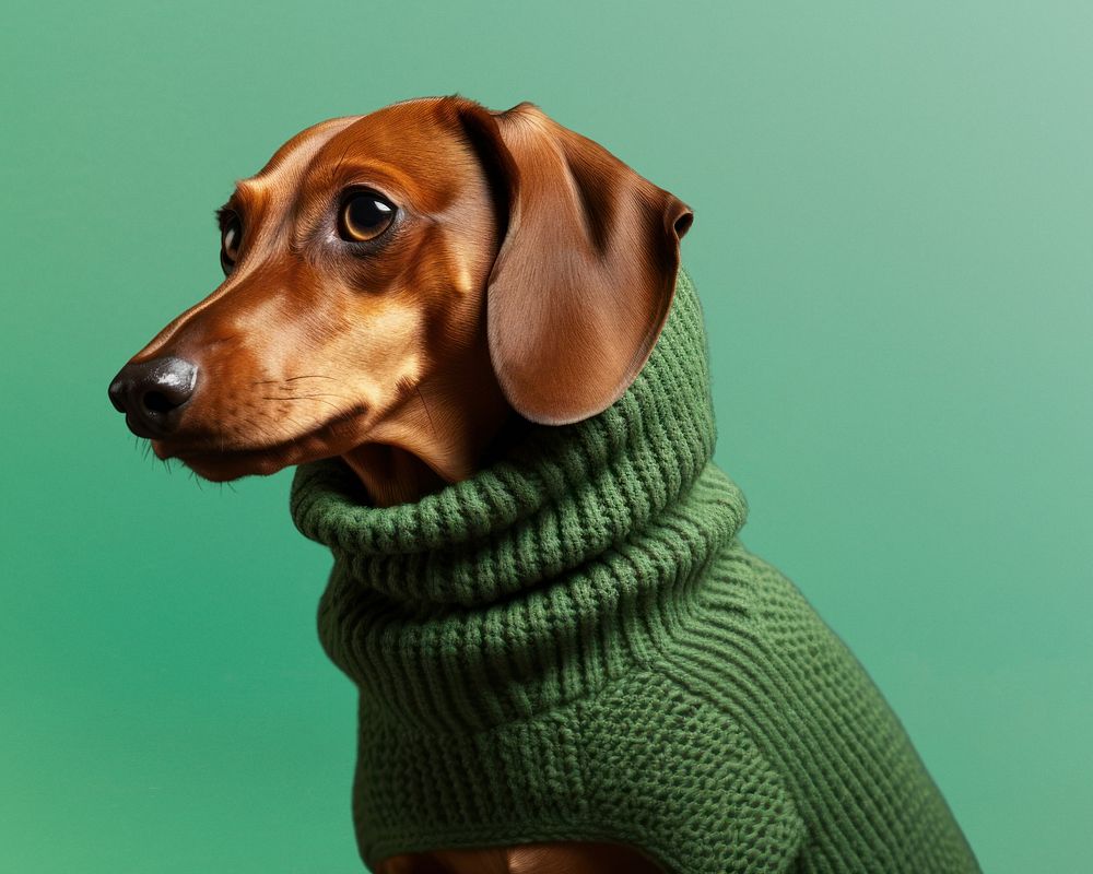Sweater dachshund animal mammal. AI generated Image by rawpixel.