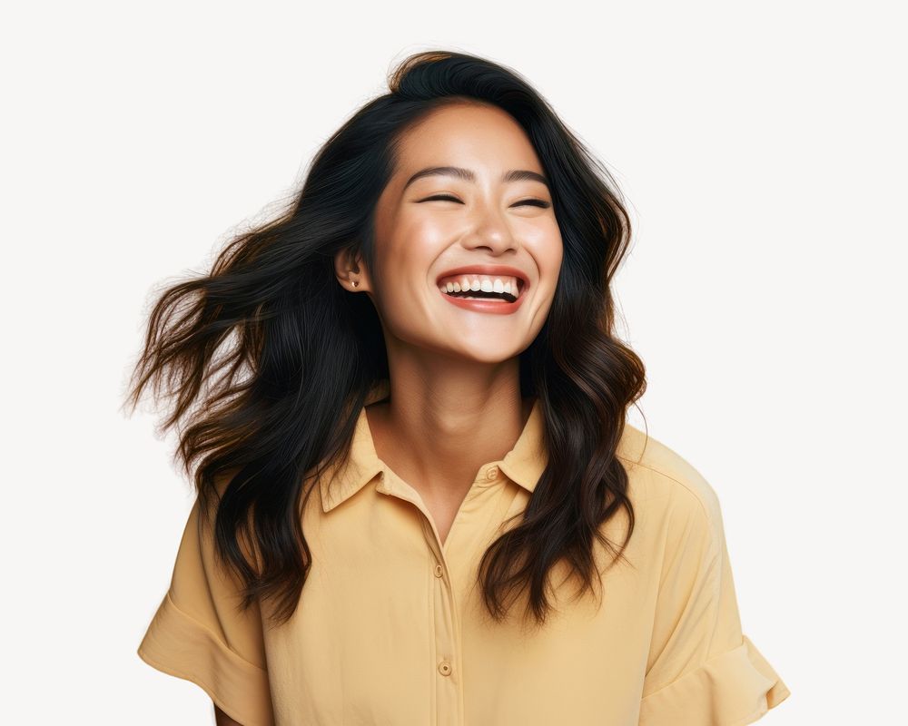 Laughing portrait smiling smile. AI generated Image by rawpixel.