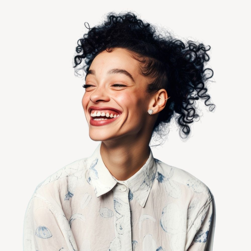 Laughing portrait smiling smile. AI generated Image by rawpixel.