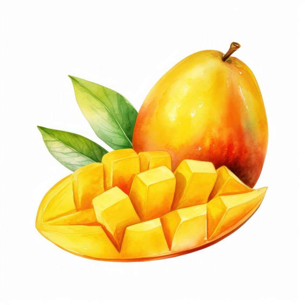 Mango yellow fruit plant. AI generated Image by rawpixel.