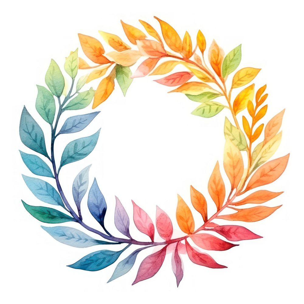 Pattern wreath leaf art.