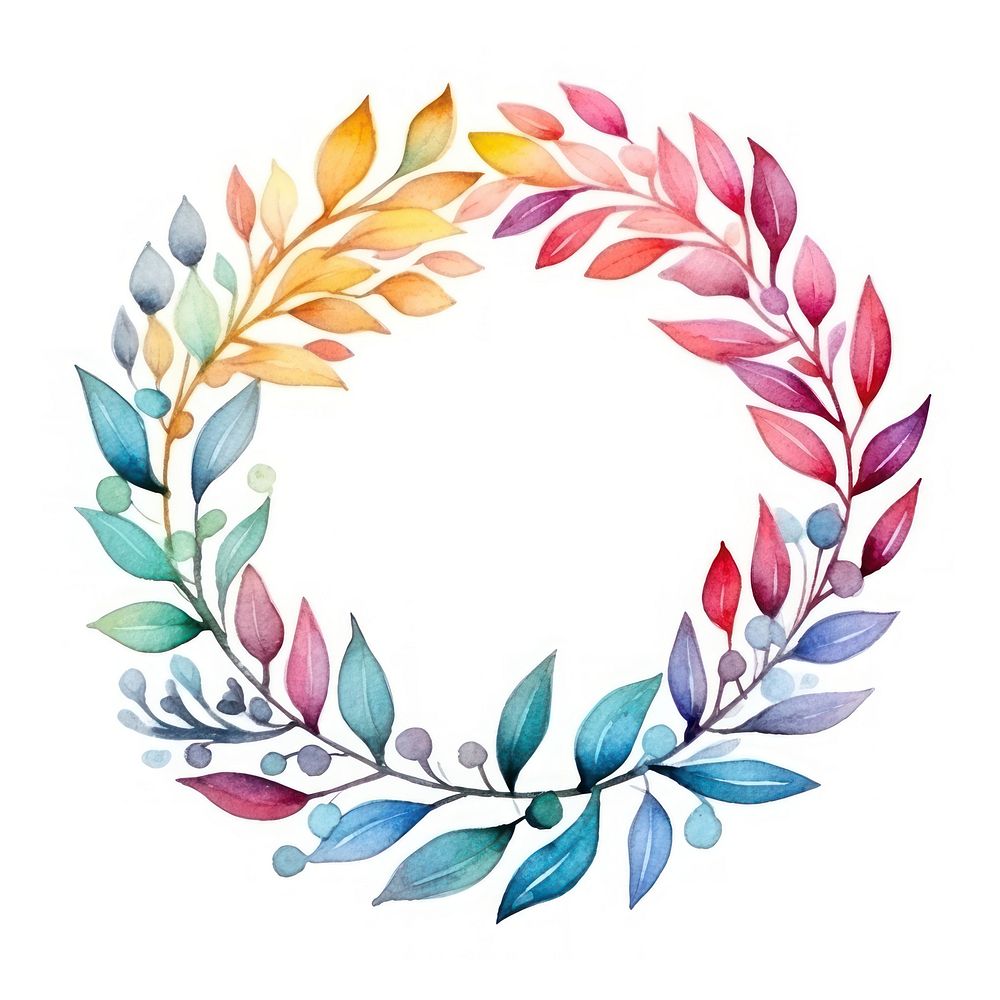 Pattern wreath white background celebration. AI generated Image by rawpixel.