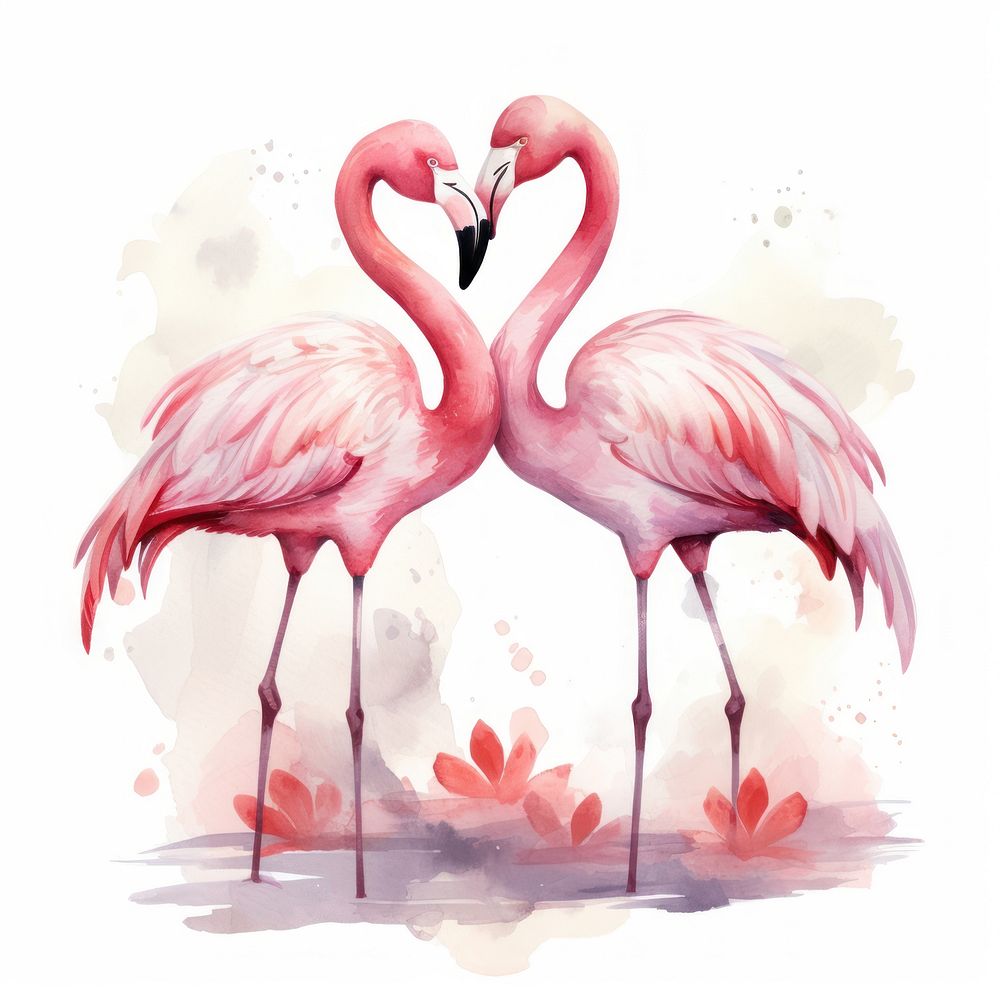Flamingo animal bird spoonbill. AI generated Image by rawpixel.