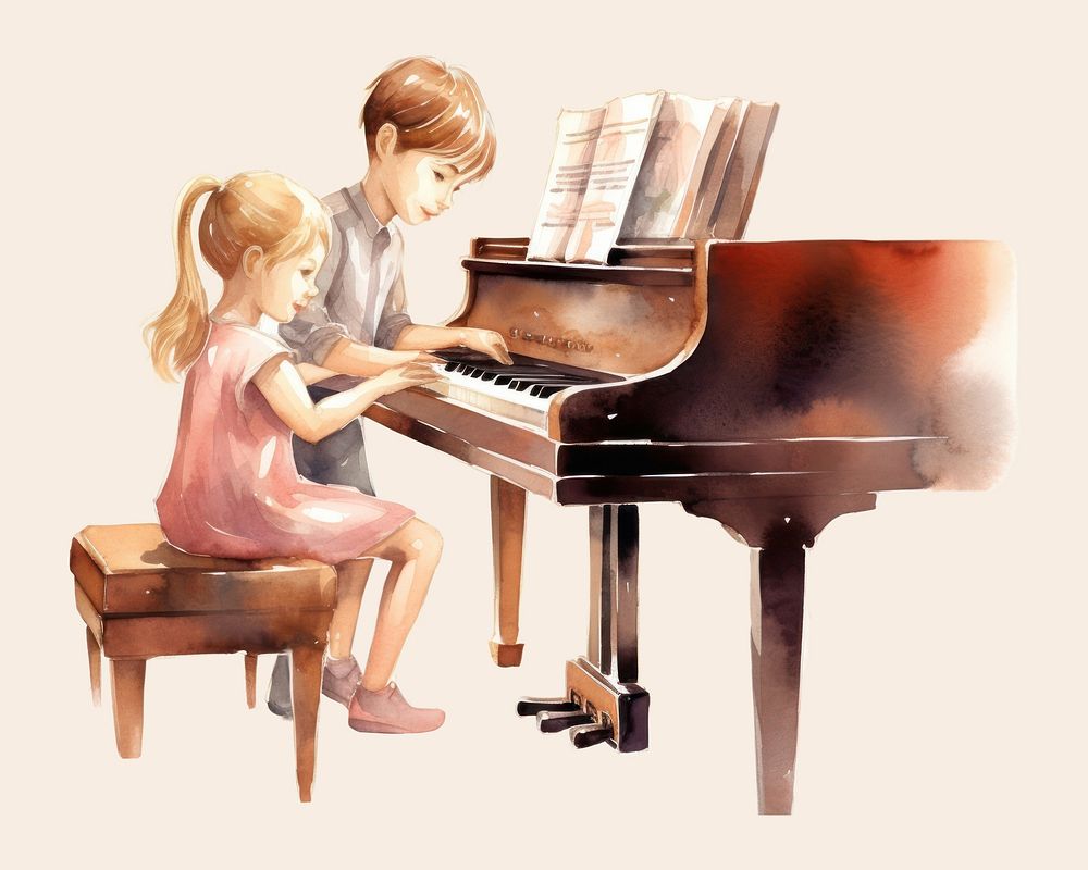 Piano recreation performer keyboard. AI generated Image by rawpixel.