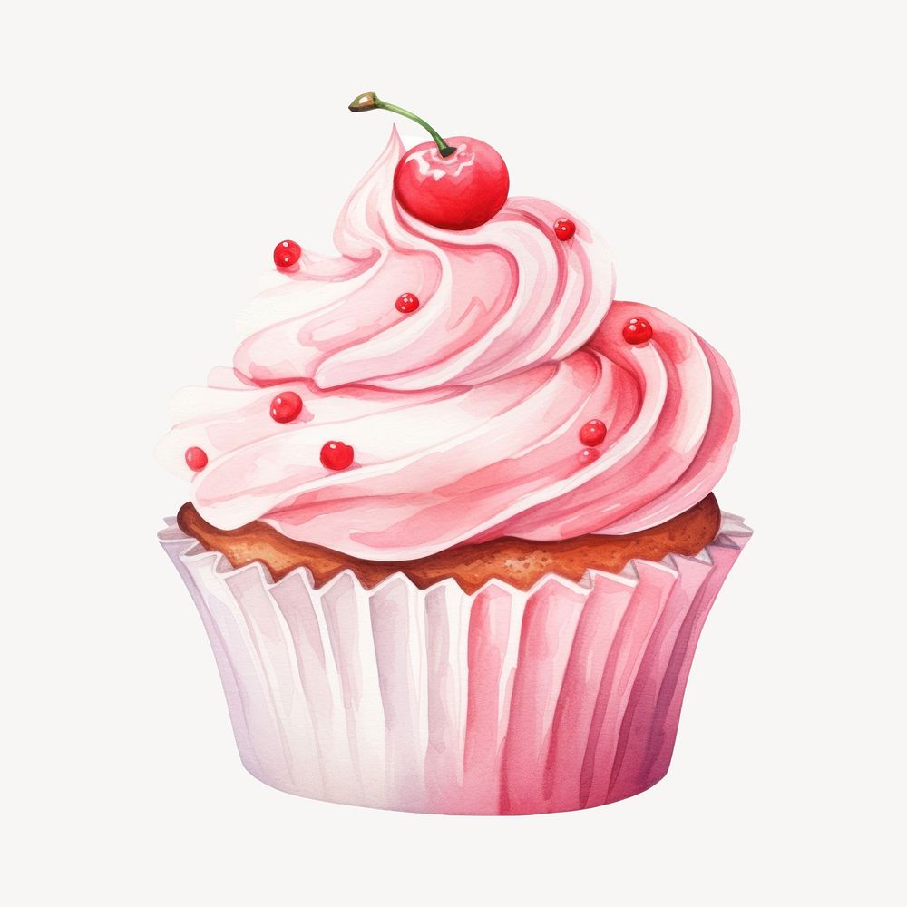 Cake dessert cupcake cream. AI generated Image by rawpixel.